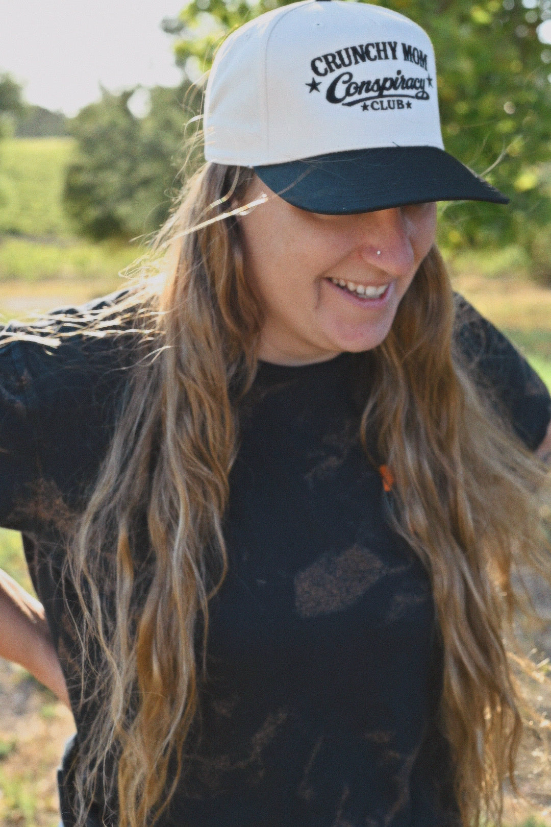 Black Crunchy Conspiracy Cap