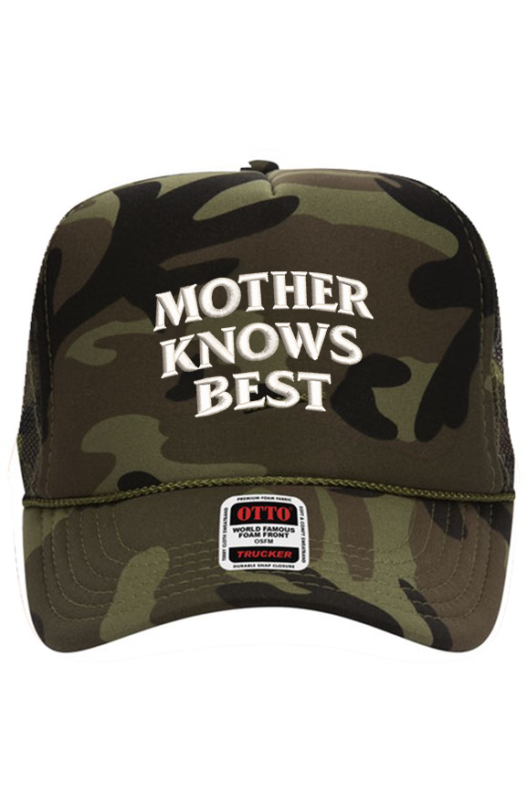 Mother Knows Camo Trucker Cap